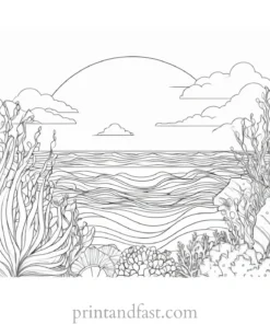 printable ocean coloring page