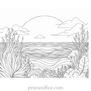 printable ocean coloring page