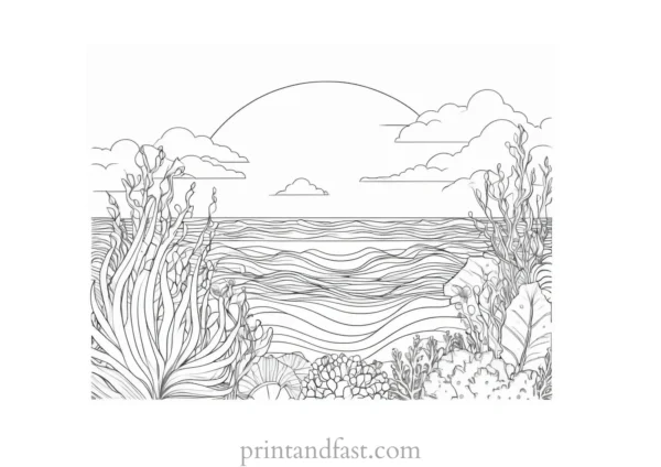 printable ocean coloring page