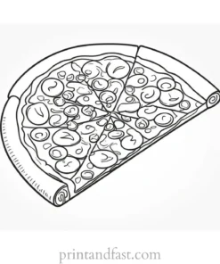 printable pizza coloring page