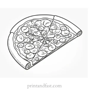 printable pizza coloring page