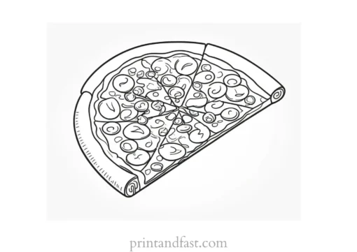 printable pizza coloring page