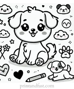 printable puppy coloring page