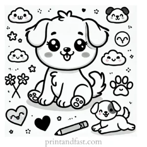 printable puppy coloring page