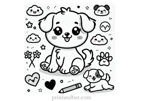 printable puppy coloring page