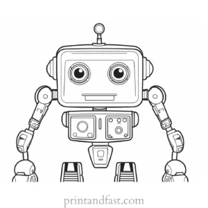 printable robot coloring page