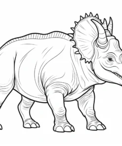 printable triceratops coloring page