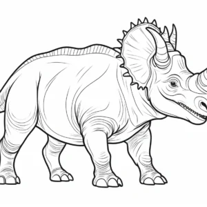 printable triceratops coloring page