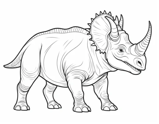 printable triceratops coloring page