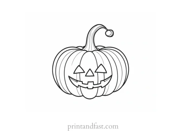 pumpkin coloring page cute