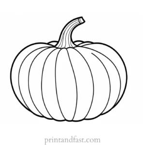 pumpkin coloring page easy