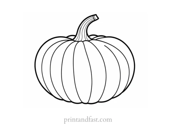 pumpkin coloring page easy