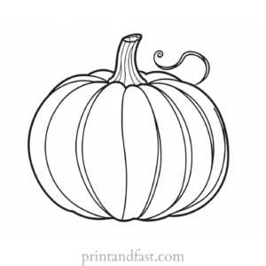 pumpkin coloring page outline