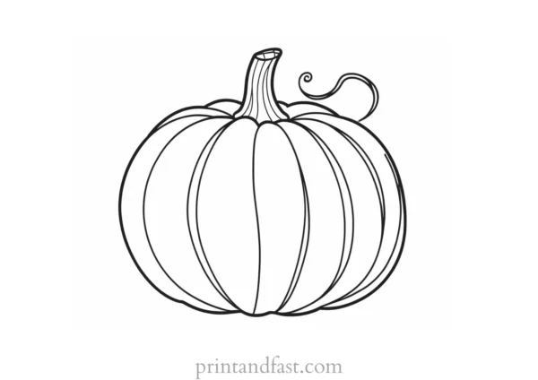 pumpkin coloring page outline