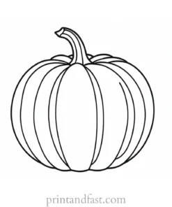 pumpkin coloring page simple