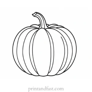 pumpkin coloring page simple