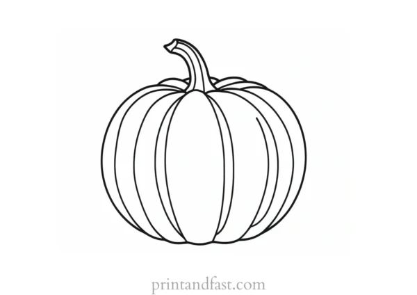 pumpkin coloring page simple