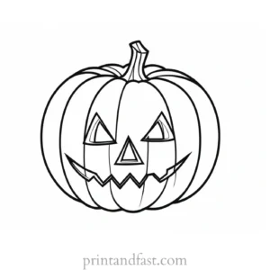 pumpkin coloring page spooky