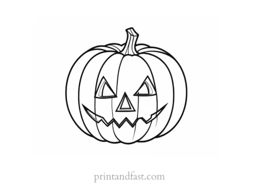 pumpkin coloring page spooky