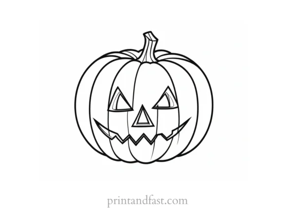 pumpkin coloring page spooky