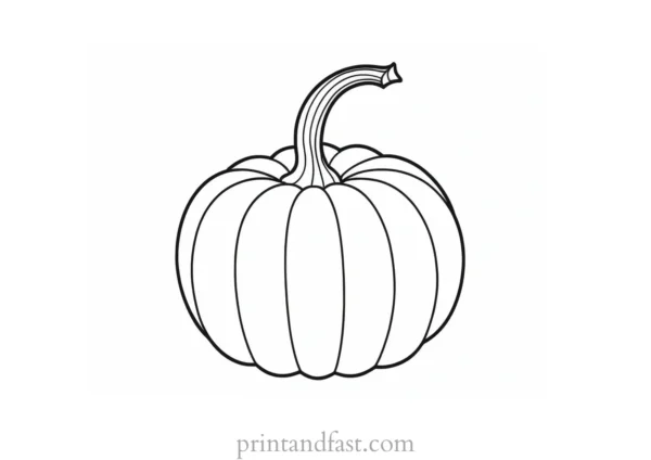 pumpkin coloring page template