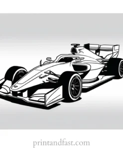 race car coloring page activity