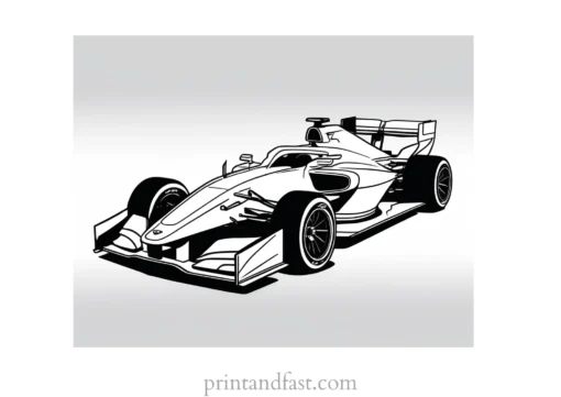 race car coloring page activity