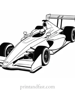 race car coloring page cartoon