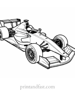 race car coloring page design