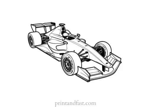 race car coloring page design