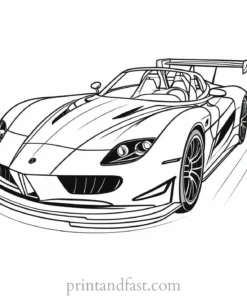 race car coloring page drawing