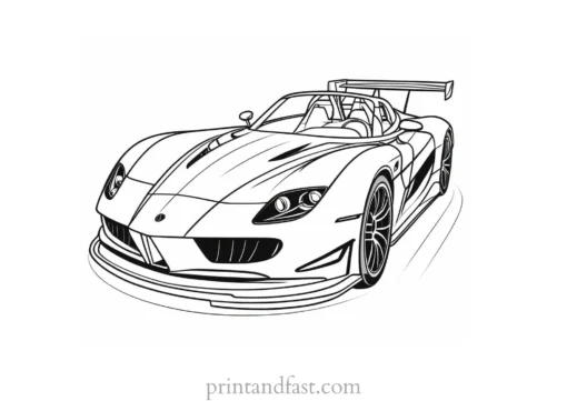 race car coloring page drawing