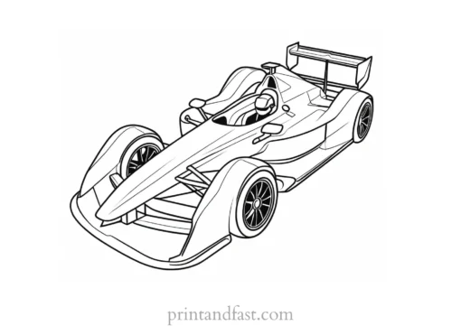 race car coloring page easy