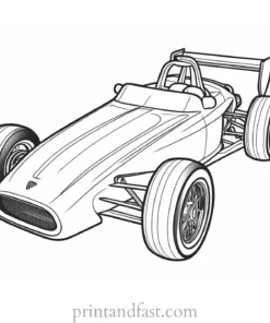 race car coloring page for girls