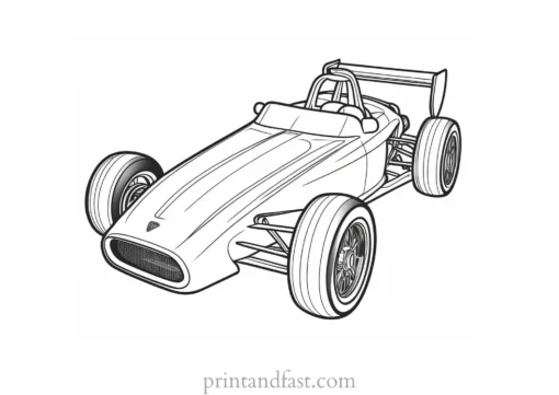 race car coloring page for girls