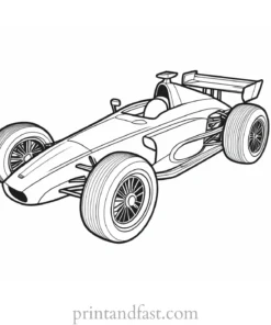 race car coloring page for kids