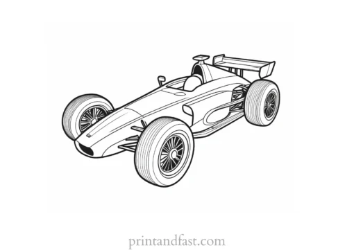 race car coloring page for kids