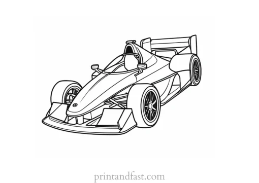 race car coloring page for preschoolers