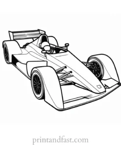 race car coloring page for school