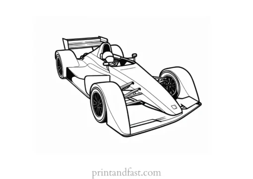 race car coloring page for school