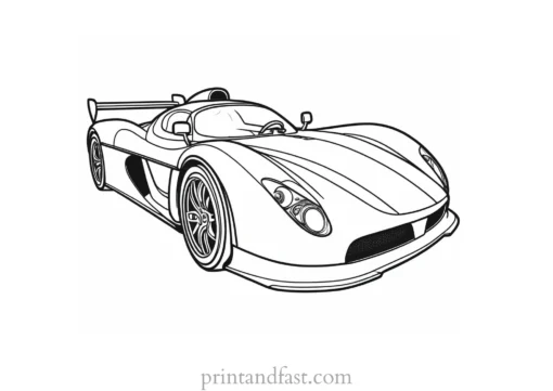 race car coloring page for toddlers