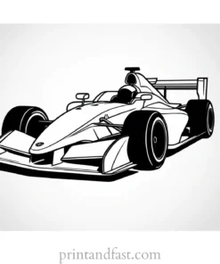 race car coloring page free