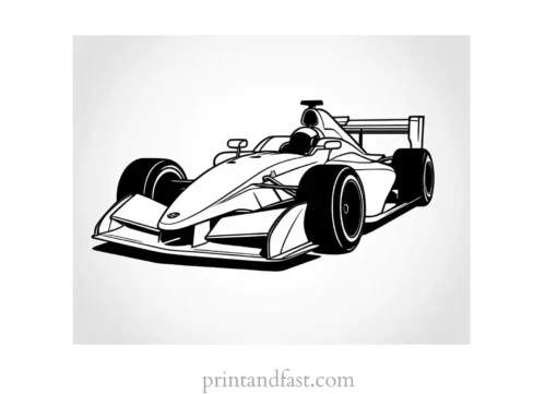 race car coloring page free