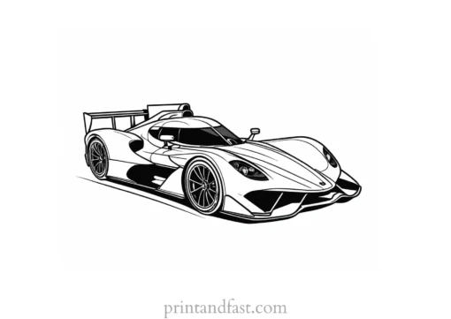 race car coloring page fun