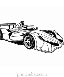 race car coloring page illustration