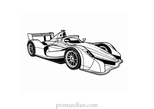 race car coloring page illustration