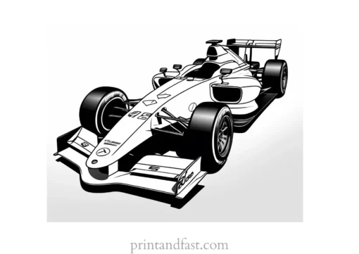 race car coloring page outline