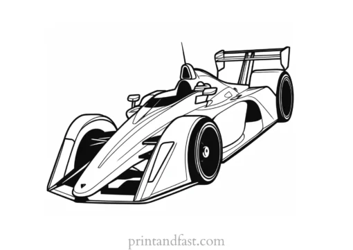 race car coloring page printable