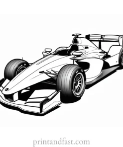 race car coloring page realistic