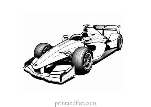 race car coloring page realistic